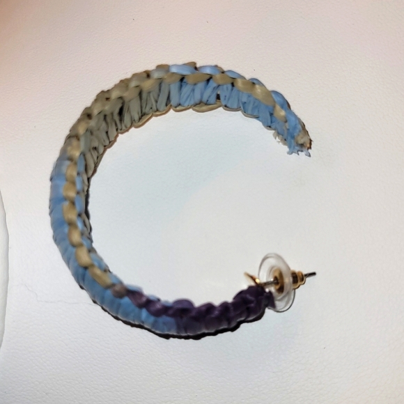 🆕️ OPHELIA ROE RATTAN HOOP EARRINGS - Picture 3 of 7